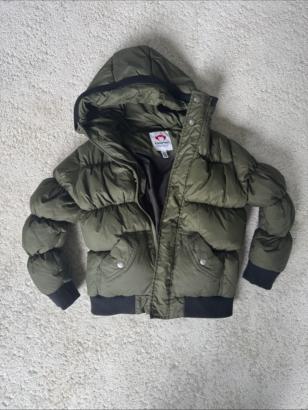 Appaman Olive Green Puffer Jacket with Hood
